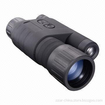 Compact Night Vision Monocular, 1.7x, 3x, 5x Optional, Head Mounted for Handsfree, Auto Shut-off